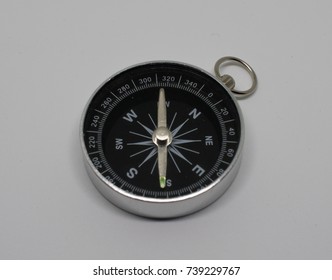 Silver Compass Pointing Southeast On White Stock Photo 739229767 ...