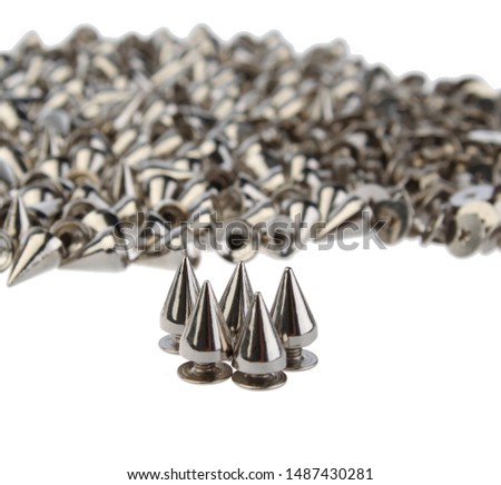 Silver Cone Spikes Screwback Studs DIY Craft Cool Rivets Punk