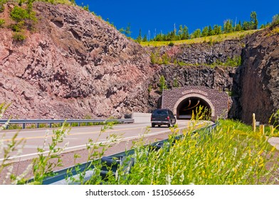 Silver Creek Cliff On Highway 61 On The Minnesota North Shore Scenic Drive.