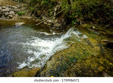 Silver Creek Falls In Brampton, Ontario, Canada.