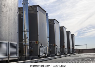 Silver Ducts Air Conditioning System Industrial Stock Photo 132340862 ...