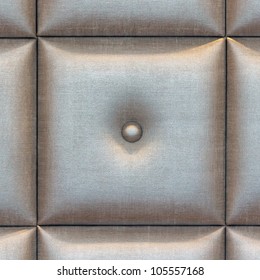 Silver fabric buttoned  background pattern