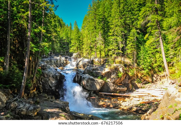 Silver Falls Mt Rainier National Park Stock Photo Edit Now