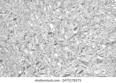 Silver foil leaf shiny texture, abstract grey wrapping paper for background and design art work.