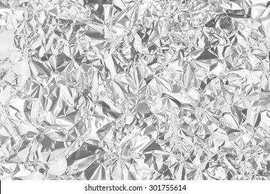 Silver Foil With Shiny Surface For Background