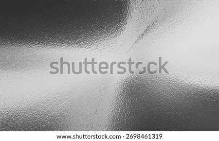 Silver foil texture background with light reflection. realistic of chrome metal surface with glitter gradient effect, abstract shiny texture, translucent glass, platinum wallpaper