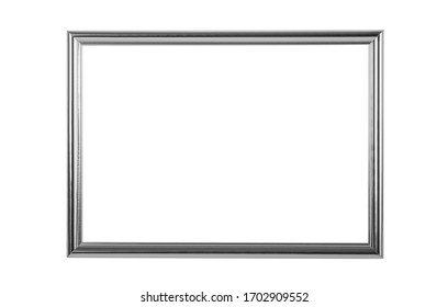 Silver Frame Isolated With Clipping Path