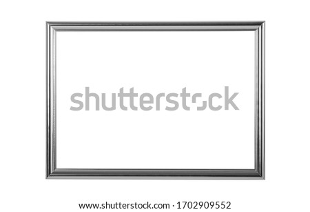 silver frame isolated with clipping path