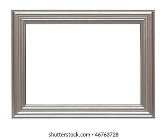 Silver Frame Isolated On White Background