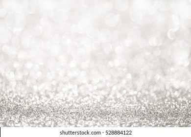 Silver Glitter Abstract Light Background