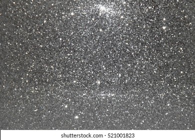 Silver Glitter Background Black Bokeh Abstract Christmas 