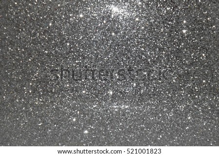 Silver Glitter Background Black Bokeh Abstract Stock Photo (Edit Now