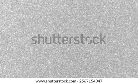 Silver glitter background texture white sparkling shiny wrapping paper for Christmas holiday seasonal wallpaper decoration, greeting and wedding invitation card design element