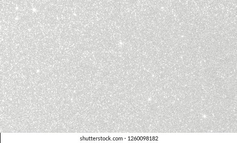 Silver glitter texture white sparkling shiny wrapping paper background for Christmas holiday seasonal wallpaper decoration, greeting and wedding invitation card design element