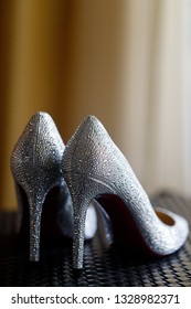 Silver Glitter And Twinkle Women High Heels Shoes. Luxury, Glamorous And Feminine Looks.