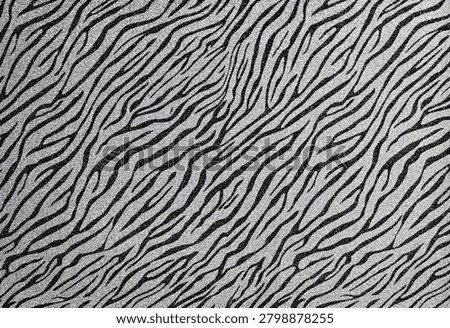 Silver glitter zebra pattern texture with animal print background