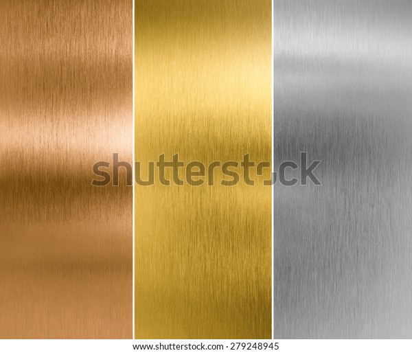 silver, gold
and bronze metal texture
backgrounds