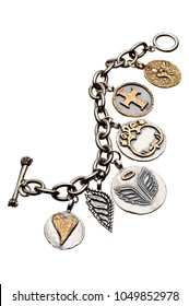 Silver And Gold Charm Bracelet