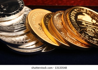 Silver And Gold Coins