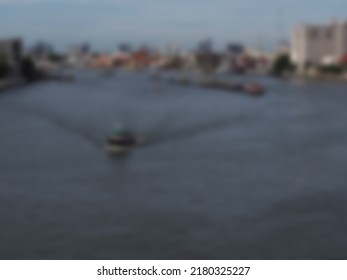 Silver Gray Water Turquoise Silver Sky Gray Clouds White Gray Clouds Gray Red Black Buildings And Ships Blur Yes As A Background