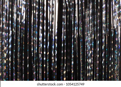 Silver Iridescent Streamers Background