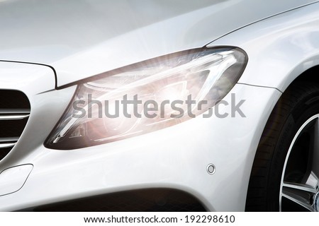 silver lamp of car 