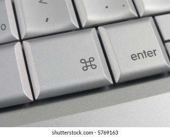 Silver Laptop Enter Command Key Detail View