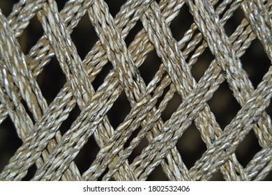 Silver lining in a criss cross pattern 