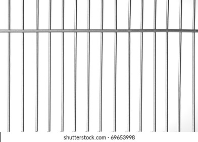 Silver Metal Bars With White Background