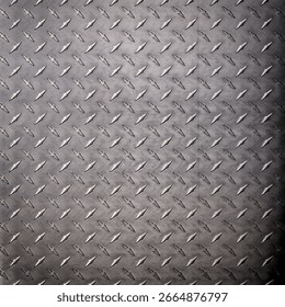 silver metal texture with diamond pattern. light iron plate, steel background