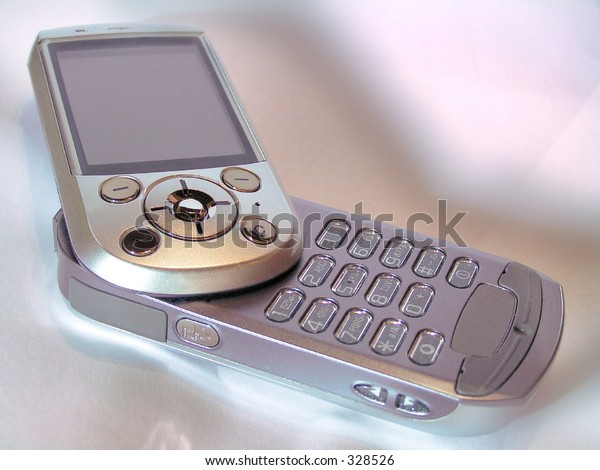 Silver Mobile Telephone Stock Photo (Edit Now) 328526