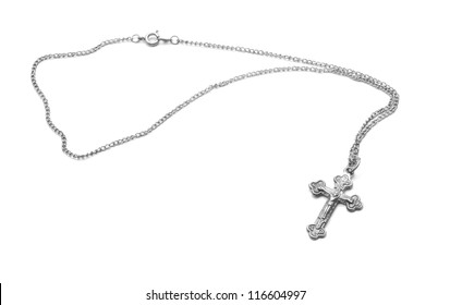 Silver Necklace With Cross