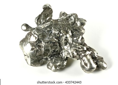 Silver Nugget Isolated On White Background