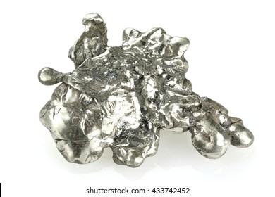 Silver Nugget Isolated On White Background