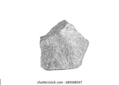 Silver Nugget Isolated On White Background