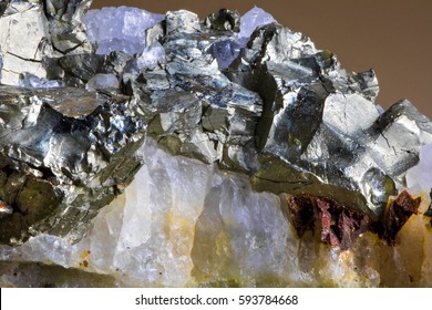 Silver Ore On Quartz