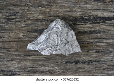 Silver Ore On Wood Plate