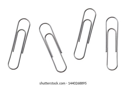 Silver Paper Clips Isolated On White Stock Photo 1440268895 | Shutterstock