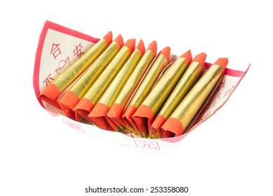 Silver paper, gold paper, joss paper for Chinese celebration with Chinese bless word.