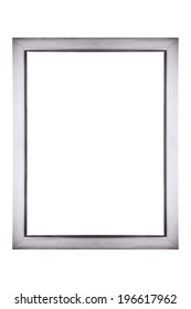 Silver Picture Frame Isolated