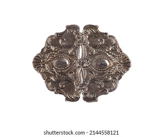 Silver Plate Ornamental Pattern Isolated On Stock Photo 2144558121 ...