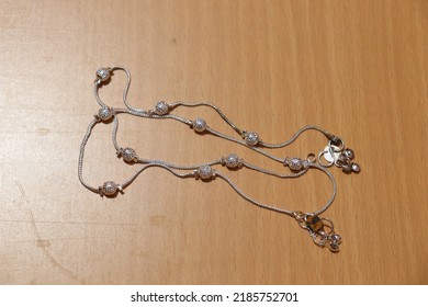Silver plated payal chain-anklets for women and girls