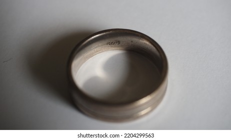 silver ring up close macro
