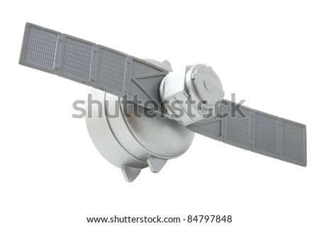 Silver satelite isolated on a white background