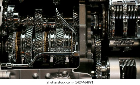 Silver Shining Metal Engine Parts