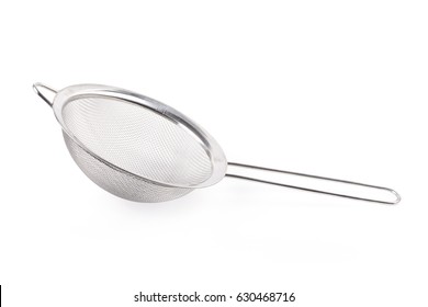 Silver Sieve Isolated On White