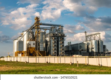 Agroprocessing Manufacturing Plant Processing Silver Silos Stock Photo ...