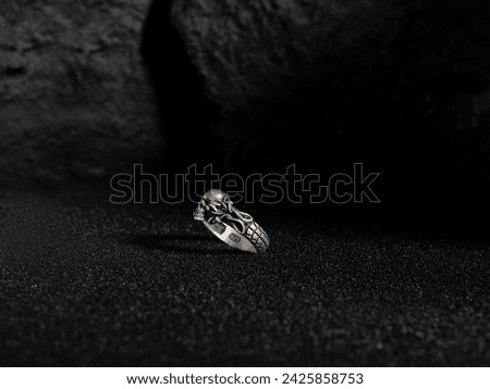 Silver Skull Ring, Hand Crafted, Biker Skull Ring