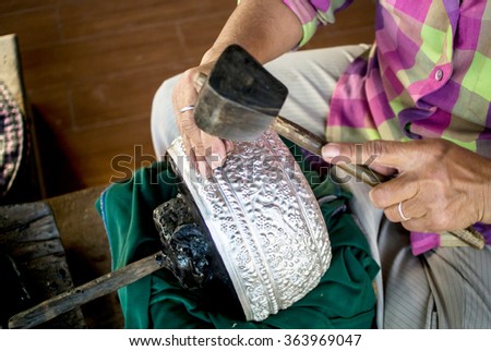 Silver smith working