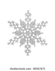 Silver Snowflake, Isolated W/clipping Path